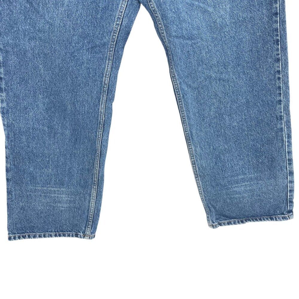 Vintage 90s Tommy Hilfiger Baggy Blue Jeans Mens Size 33 x 30 Streetwear Logo - Picture 2 of 12
